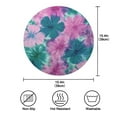 thumbnail image 3 of 15.4" Round Placemat Set of 4 Polyester Fabric Place Mats Non-Slip Dining Kitchen Table Mats for Kitchen Party Decor Pink and Teal Tie-dye, 3 of 5