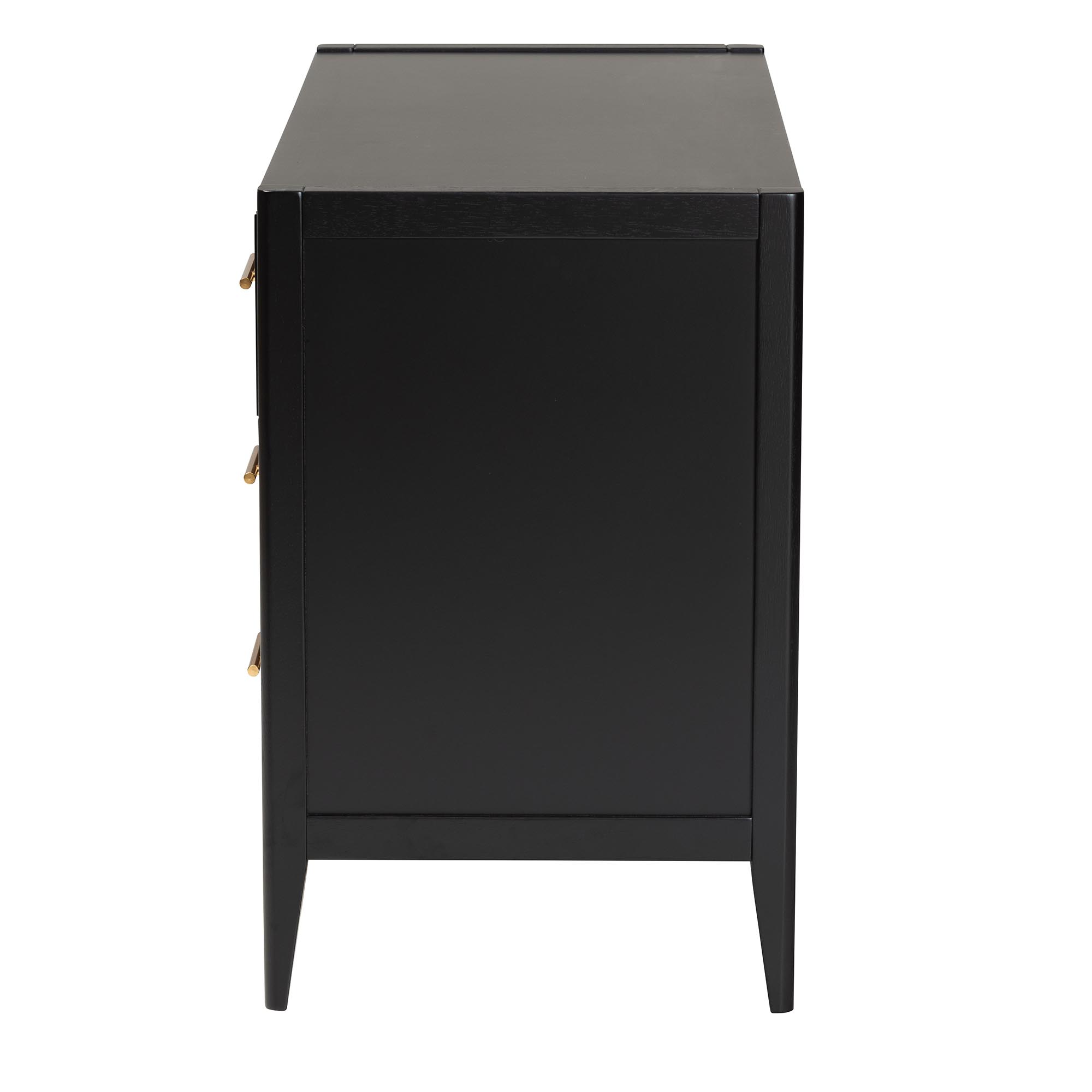 Baxton Studio Primrose Mid-Century Dresser, 6-Drawer, Black