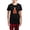 With Red Plaid Pant, variant on - Bacon Christmas Tree Women's Dark Pajamas - Women's Short Sleeve Print T-Shirt and Pants Dark Cotton Pajama Set