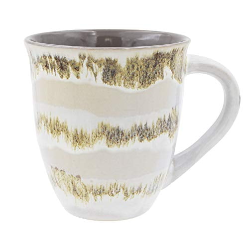 Mug Creative Glazed Ceramic Coffee and Tea Cup with Handle - Gorgeous Artistic Unique Design Coffee Mugs 16 oz (White) - Best Gift for Coffee Tea Lover/Addicts
