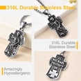 thumbnail image 5 of Bandmax Stainless Steel St Michael The Archangel Protection Pendant Necklace for Women Men Cross Charm Necklace for Faith Jewelry Gift Father Day, 5 of 8