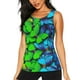 thumbnail image 1 of Fotbe Multicolored Butterflies Blusas Sin Mangas para Mujer – Estilo Casual, Corte Suelto, Slim-Fit, Cuello Redondo Deportivo, Tops de Verano para Gimnasio y Yoga-Small, 1 of 7