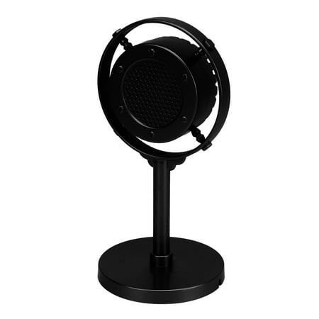 Image of Vintage Retro Microphone Prop Model Fake Plastic Classic Microphone Model Stage Photography Prop Black