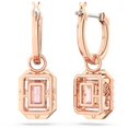 thumbnail image 4 of Swarovski 5649474 Women's Millenia Octagon Cut Pink Stone Earrings, 4 of 4