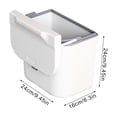 thumbnail image 3 of Kitchen Trash Can,9.45x6.3x9.45",Plastic Rectangular Garbage Bin, 9L Wall Mounted Trash Can White Large Capacity Saving Sturdy Hanging Garbage Can With Lid For Home Kitchen, 3 of 4
