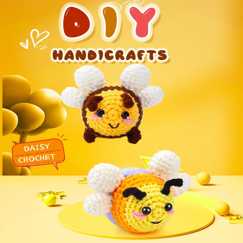 Crochet Kit for Beginners, Crochet Starter Animal Kits for Adult and Kids with Step-by-Step Video Tutorials and Yarns, Hook, Accessories, Graduation Gifts