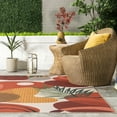 thumbnail image 4 of nuLOOM Terri Tropical Machine Washable Indoor/Outdoor Area Rug, 4' x 6', Red, 4 of 9