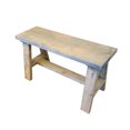 thumbnail image 3 of del Hutson Designs Banc de Table en Bois de Pin Massif Classique, Gris, 3 of 9