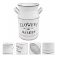thumbnail image 4 of Metal Flower Bucket White For Garden Planters 1Set 12.2X7.9In, 4 of 5