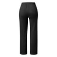 thumbnail image 4 of SNKSDGM Women's Plus Black Pants for Women Petite Short Black Dress Pants Women Pull on Solid Straight Pants Waist and Long Women Casual Elastic Drawstring Pants, 4 of 4