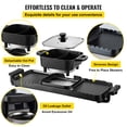 thumbnail image 6 of VEVOR 2 in 1 Electric BBQ Pan Grill Hot Pot Portable Hot Pot BBQ Grill 2400W, 6 of 9