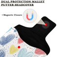 thumbnail image 3 of Haosy Hand Drawn Red Blue Yellow Hearts Golf Mallet Putter Cover Strong Magnetic Leather Golf Club Headcover Closure, 3 of 7