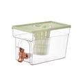 thumbnail image 2 of Hervidor de agua fría con grifo, jarra portátil de 4 l para jugo, ideal para cocina, bar y hogar. Grifo de oro verde, 2 of 9