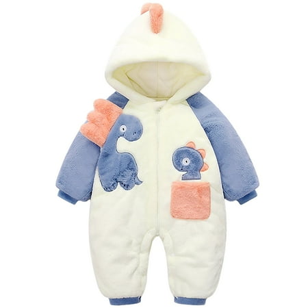

WUDATI Teen Boy Girl Outfit Halloween Chistmas Toddler Girls Boys Winter Baby Boys Girls Long Sleeve Cute Cartoon Animals Patchwork Bear Ears Hooded Romper Jumpsuit Outfit Clothes Coat