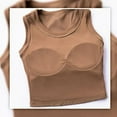 thumbnail image 3 of GA WEIHUA Longline Ribbed Sports Bras for Women 2025 Summer Basic Sleeveless Workout Tank Tops Casual Crewnekc Gym Yoga Exercise Shirt Clothes(Coffee,XL), 3 of 6
