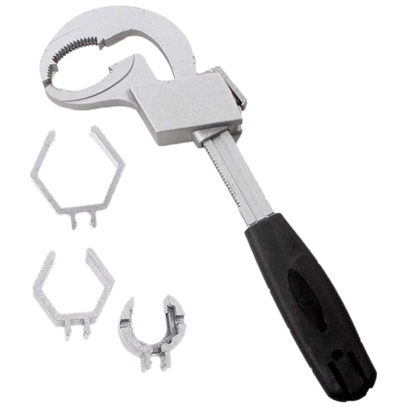 Llave de reparación de plomería para baño y cocina, llave ajustable para desmontaje y montaje con accesorios