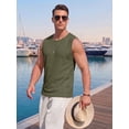 thumbnail image 2 of RICHCOIN Mens Tank Top Round Neck Sleeveless Muscle Shirts Lightweight Summer Beach Textured Tee, 2 of 7