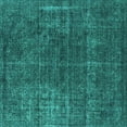 thumbnail image 1 of Ahgly Company Machine Washable Indoor Square Oriental Turquoise Blue Industrial Area Rugs, 5' Square, 1 of 4
