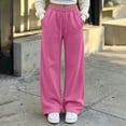 thumbnail image 2 of Yutgune Minimalist Women's Wide Leg Sweatpants High Waist Drawstring Womens Sweatpants Basic Loungewear, 2 of 9