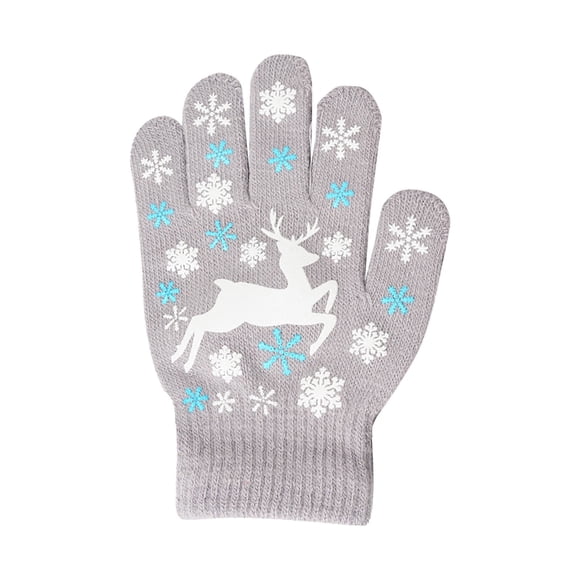 LYCAQL Gants d'Hiver pour Enfants Gants d'Hiver Enfants Gants Extensibles Unisexes Tout-Petits Garçons Filles Enfants Gants en Tricot (Gris, Taille Unique)