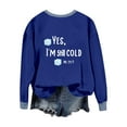 thumbnail image 5 of YueHuiYing Women's Oversized Hoodless Sweatshirt with Letter Combination Print Round Neck Long Sleeves - Fashionable Casual Comfortable, 5 of 6