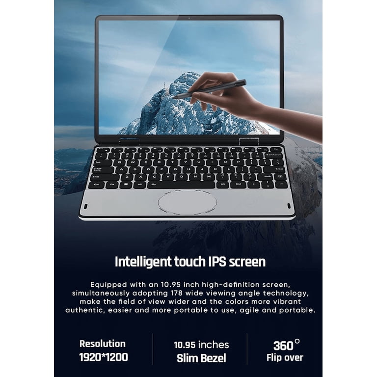 CHIBBS, 11 in Touch Screen Windows 11 Laptop, Pink, 8GB RAM