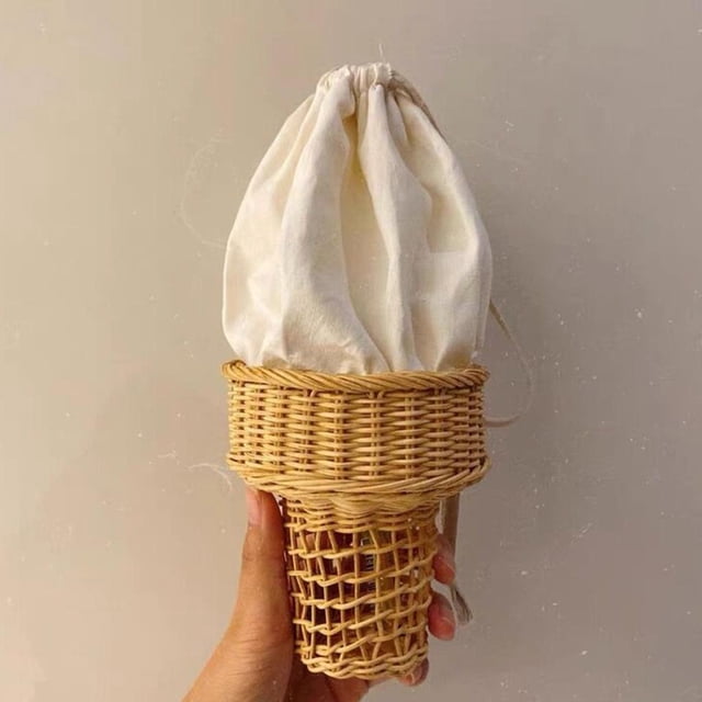 bolso de mano tejido de paja para chicas de verano, cesta pequeña de ratán para mujer, bolso tejido hecho a man pya, bolso de mano, Baoblaze Bolso de paja