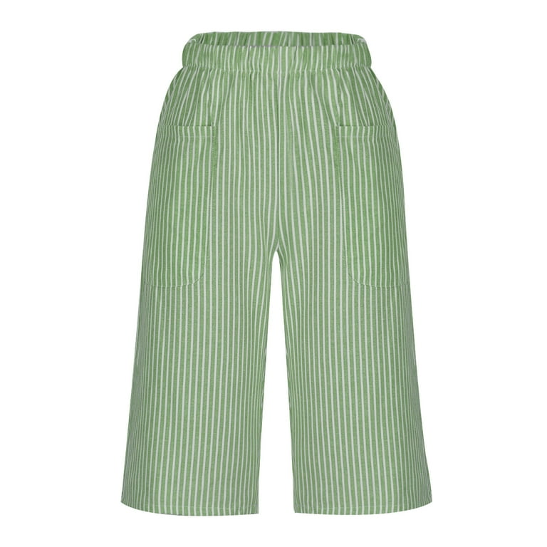 XuJwPNcy Knee Length Shorts for Women Summer Loose Comfy Striped
