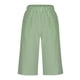 thumbnail image 4 of Puntoco Pantalones cortos de verano para mujer, moda de verano 2024, ropa de mujer, cintura elástica, bolsillo, medio pantalón corto, pantalones elásticos informales con bolsillo, 4 of 6