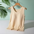 thumbnail image 2 of Lixiuxyad Tank Tops Women Women's Scoop Neck Sleeveless Knit Ribbed Fitted Casual Crop Tank Top(Beige L), 2 of 6