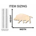 thumbnail image 2 of Unfinished Wood Warthog Wild Pig Silhouette - Craft- up to 46" DIY 18" / 1", 2 of 3