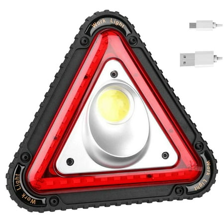 

triangular Cob Led Work Light Usb Charging Warning Light Outdoor Camping Portable Led Searchlight