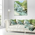 thumbnail image 3 of Designart Maeyar Waterfall - Landscape Photography Throw Pillow - 18x18, 3 of 5
