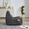 thumbnail image 4 of Noble House Oversized Bean Bag Chair with Armrests, Comfy Lazy Floor Accent Sofa for Living Room & Bedroom, Gray, 4 of 10