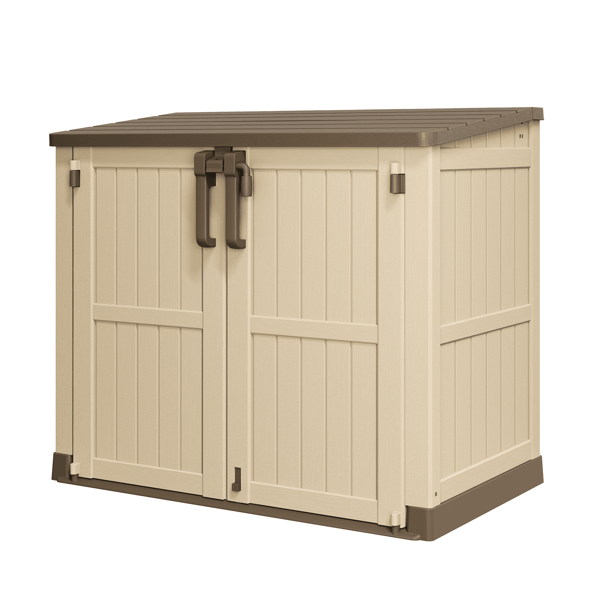 Bifanuo Outdoor Resin Storage Shed 36 Cu.ft Garden Storage Extra Large Capacity Weather Resistant Storage Box, Lockable Resin Waterproof Shed for Bike, Lawnmowe, Garden Tools