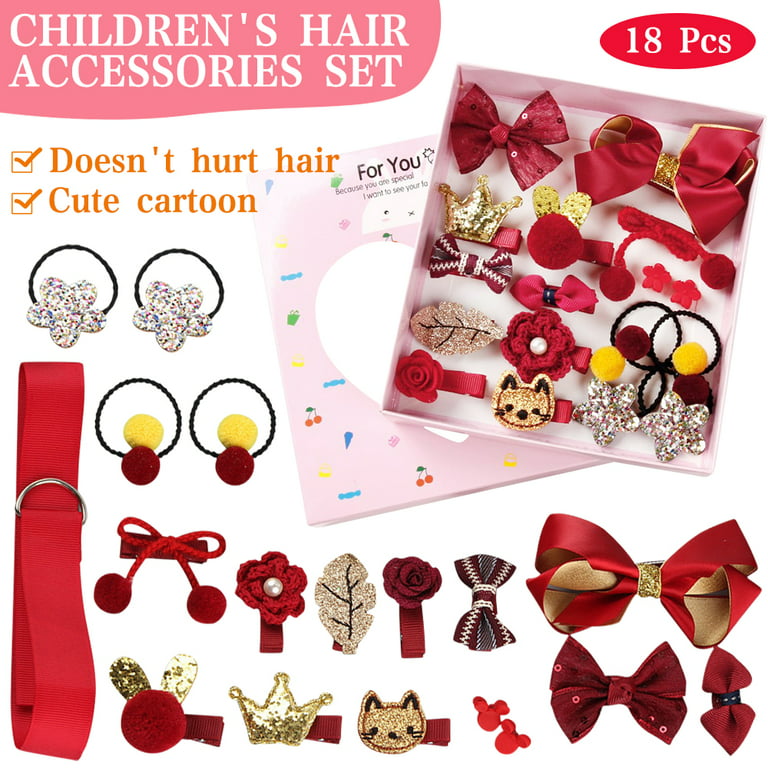 30 PCS Pink Hair Bows Mini Pink Hair Clip Cute Pink Hair Ribbon Bow  Hairpins for Girls Women Toddlers Hair Accessories, Small Bow