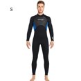 thumbnail image 2 of Greeniant Traje de buceo de 3mm, Material de nailon, buena elasticidad, traje de baño de una pieza de estilo de manga larga, traje de neopreno con ribete Deportes acuáticos Hombre Azul Oscuro S Greeniant OD020682-13, 2 of 6
