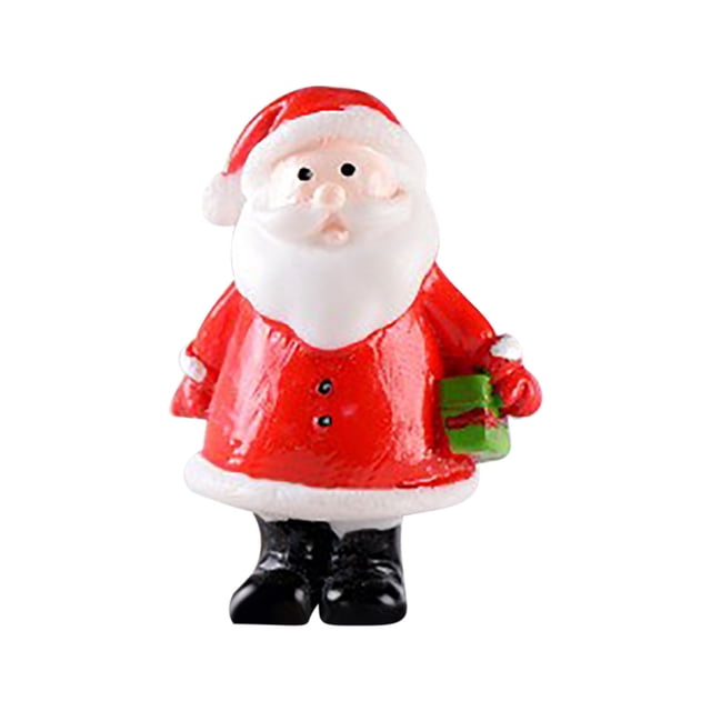 Mini Ornamentos de Navidad Mini Muñecas de Navidad, Decoraciones de Navidad de Bricolaje con Mini Decoraciones de Navidad de Resina Mini Decoraciones de Navidad
