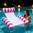 thumbnail image 1 of Ohmyroo Inflatable Floating Lounger Thickened Striped Swimming Pool Raft For Summer, 1 of 6