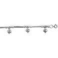 thumbnail image 2 of Sterling Silver Dangling Beads Puffy Hearts Charm Bracelet for Women Rope Bar16mm drop fits 7-8 inch wrists, 2 of 3
