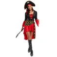 thumbnail image 4 of Disfraz de capitana de piratas del Caribe para mujer con sombrero, traje de rol para Halloween, disfraz de mujer, vestido gótico medieval, 4 of 5