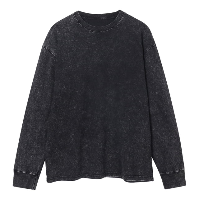 Timegard Womens Tops Long Sleeve Crewneck Solid Color Vintage Casual Loose Tops Fall Outfits Clothes