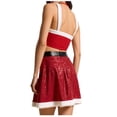 thumbnail image 4 of Camisola con encaje bordado y perspectiva para mujer, falda para dormir, conjuntos de lencería con espalda en T, conjunto de lencería de poliéster para mujer, 4 of 7