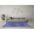 thumbnail image 3 of Ahgly Company Machine Washable Indoor Rectangle Persian Blue Traditional Area Rugs, 7' x 10', 3 of 4