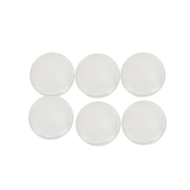 Juego de topes de picaporte para pared resistentes de 5 cm. 6 piezas de almohadillas para picaporte de goma transparente, amortiguador de pared redondo.