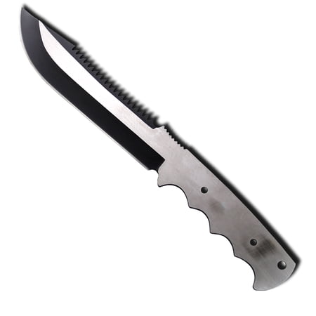 Hunting Knife Blade Blank 009 - 9Cr18MoV Stainless Steel - 12" OAL