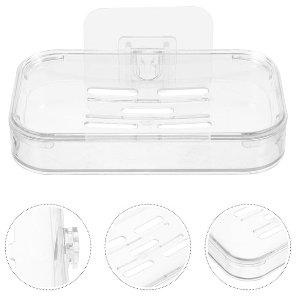 WHAMVOX  Kitchen Dispensing Dishes Drain Soap Holder Travel Box