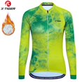 thumbnail image 3 of X-TIGER Maillot de ciclismo para mujer, camiseta térmica de invierno de manga larga para ciclismo con 4 bolsillos traseros, ropa de ciclismo de polar, 3 of 5