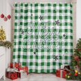 thumbnail image 2 of Merry Christmas Shower Curtains for Bathroom, Green White Buffalo Plaid Waterproof Fabric Shower Curtain for Bathroom Bathtub Decoration, Machine Washable, 60"x72", 2 of 9