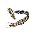thumbnail image 1 of Riforla Retro Head Color Handmade Lin Pattern Bone Punk Hop Men's Bracelet Bracelets D, 1 of 3